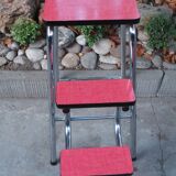 Stool stool red formica