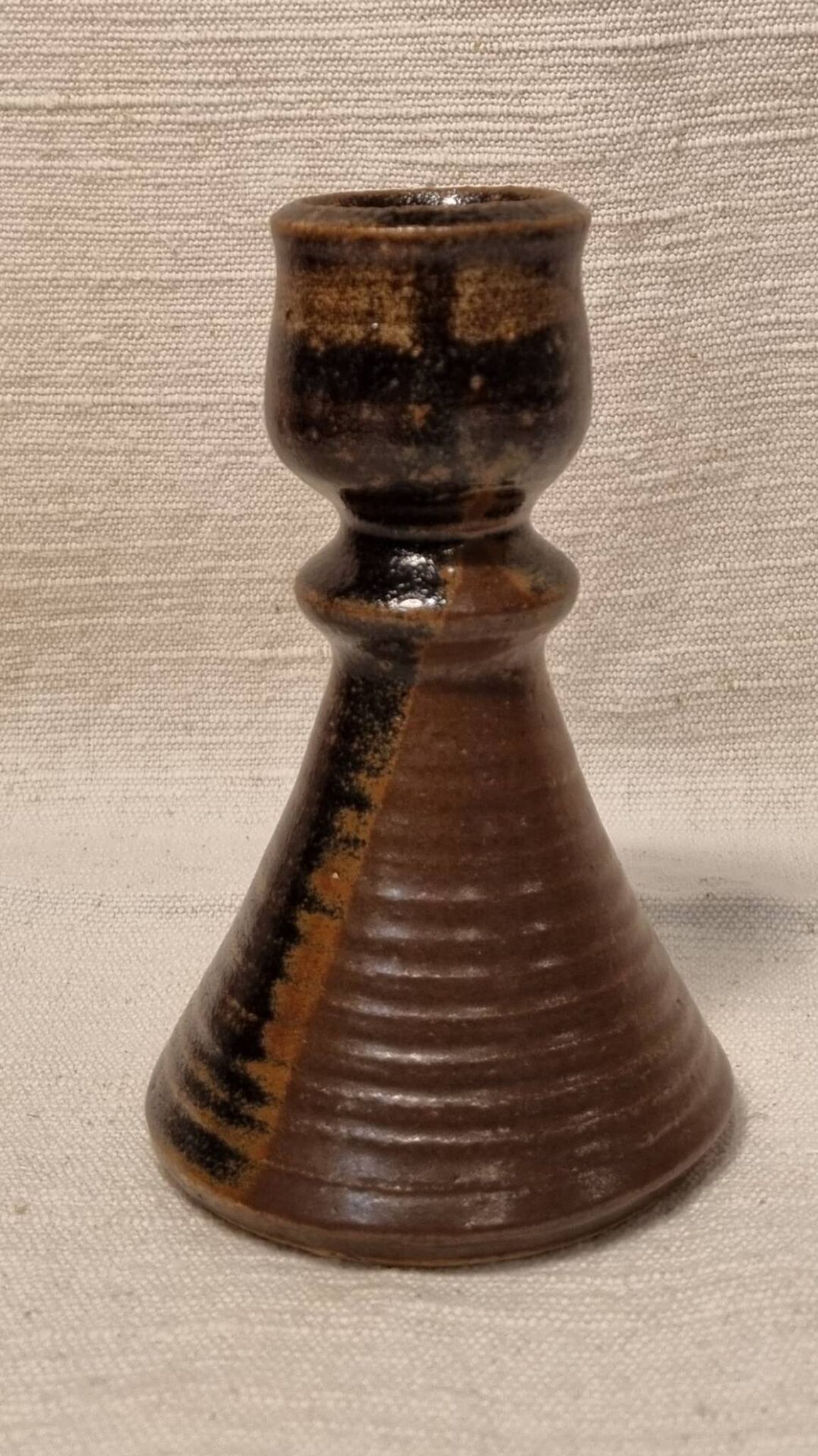 Stoneware candlestick