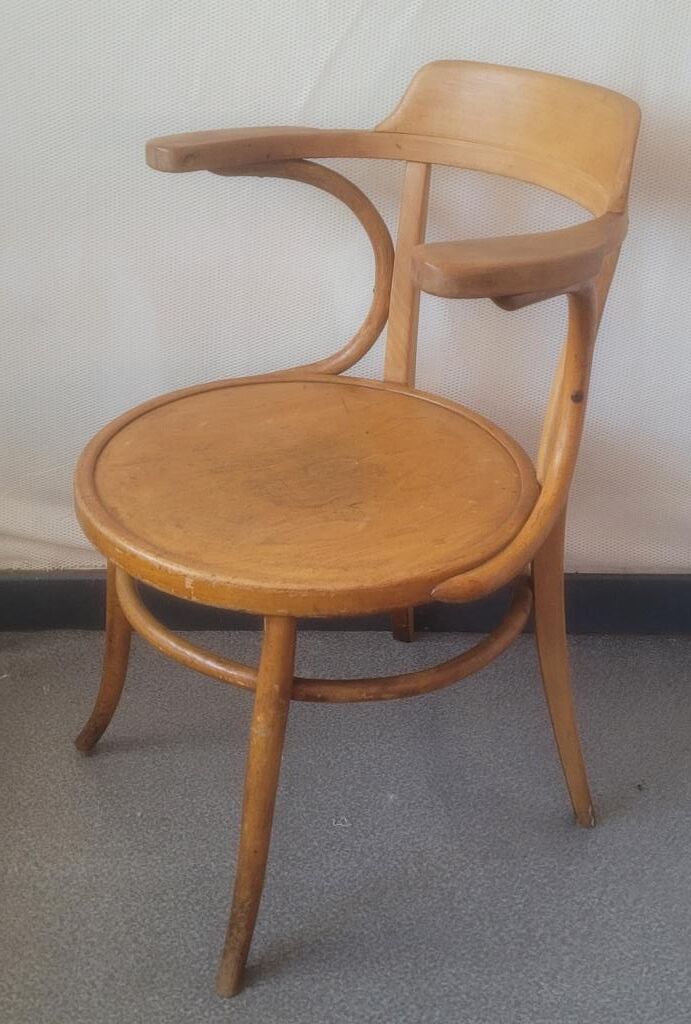 Wooden office bistro armchair
