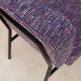 Vintage modernist metal foot armchair