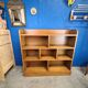 Large shelf, vintage solid oak bookcase from the 60s