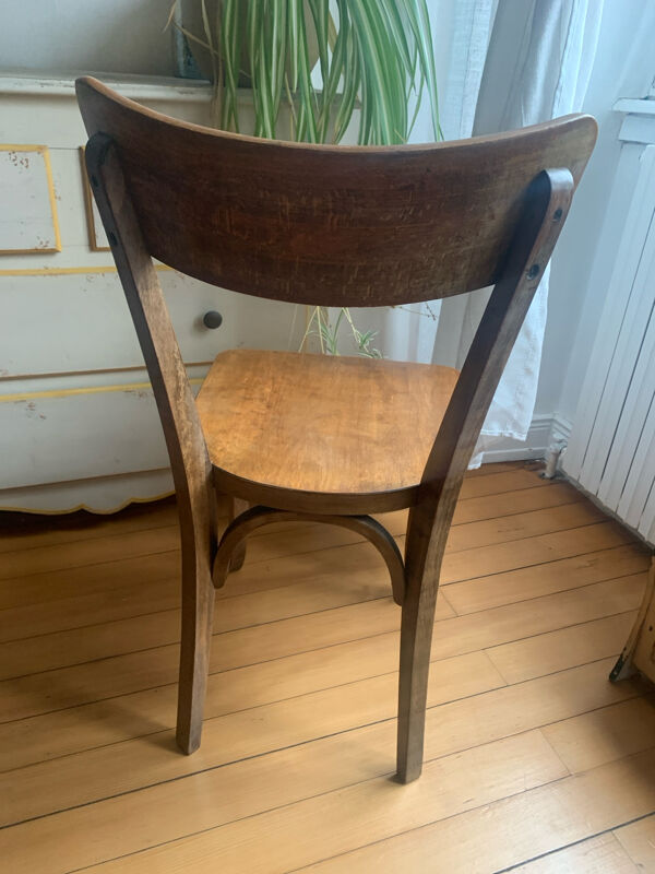 Série de 4 chaises bistrot ''Bandeau'' en hêtre courbé, style Thonet – 1