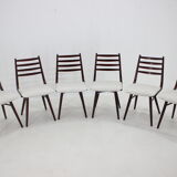 1970s Set of 6 Beech "Boomerang" dining chair ,Czechoslovakia