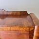 Original Art Deco Figured Walnut Display Cabinet Cabriole Legs 1930s
