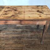 Large farm table bistro in fir early 20th century patina old grunge indus loft