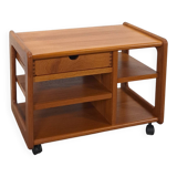 Deense teak audio trolley met lade vintage tv meubel