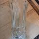 Clear cut glass vase