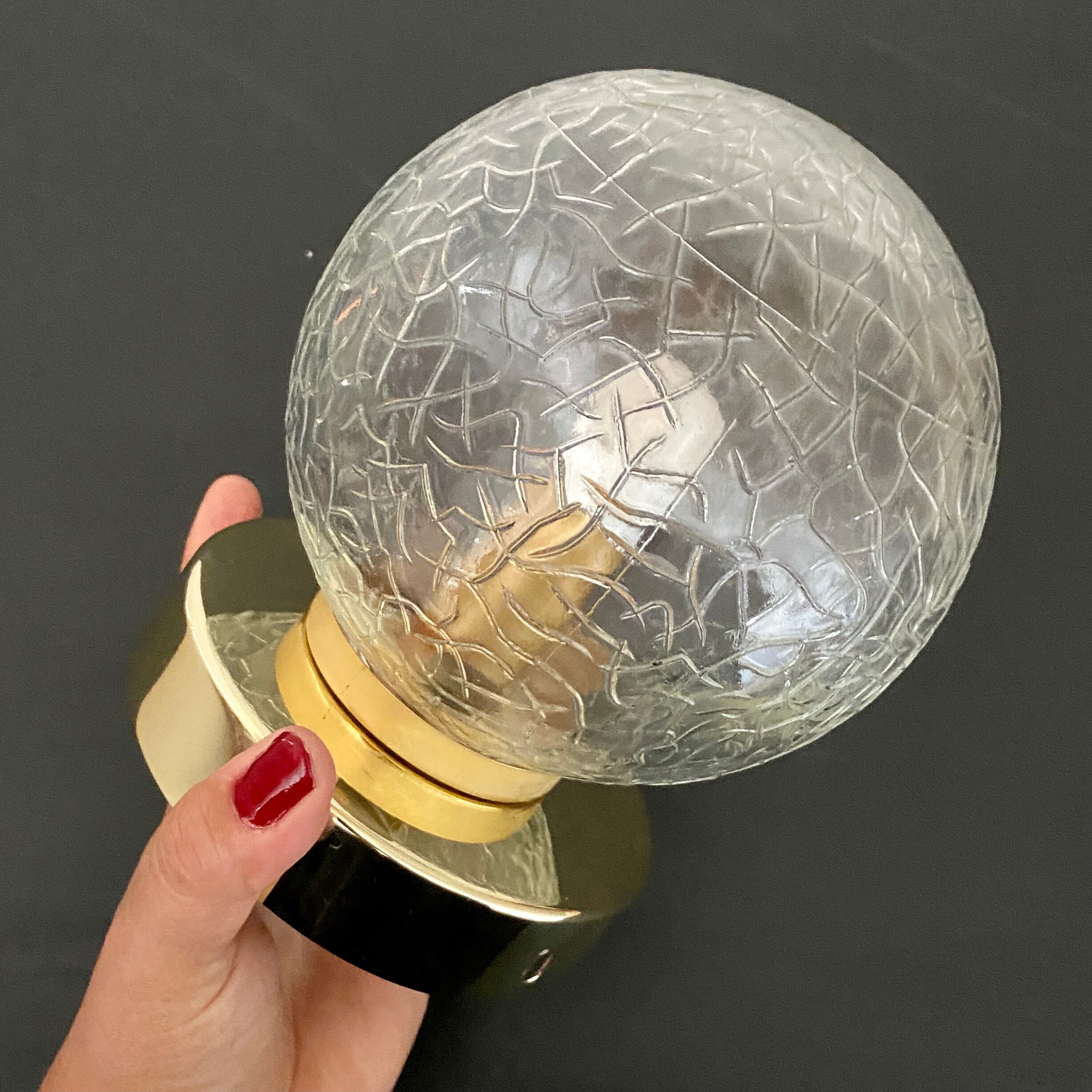 Wall lamp vintage glass globe