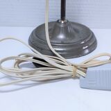 Art deco lamp silver and opaline brass