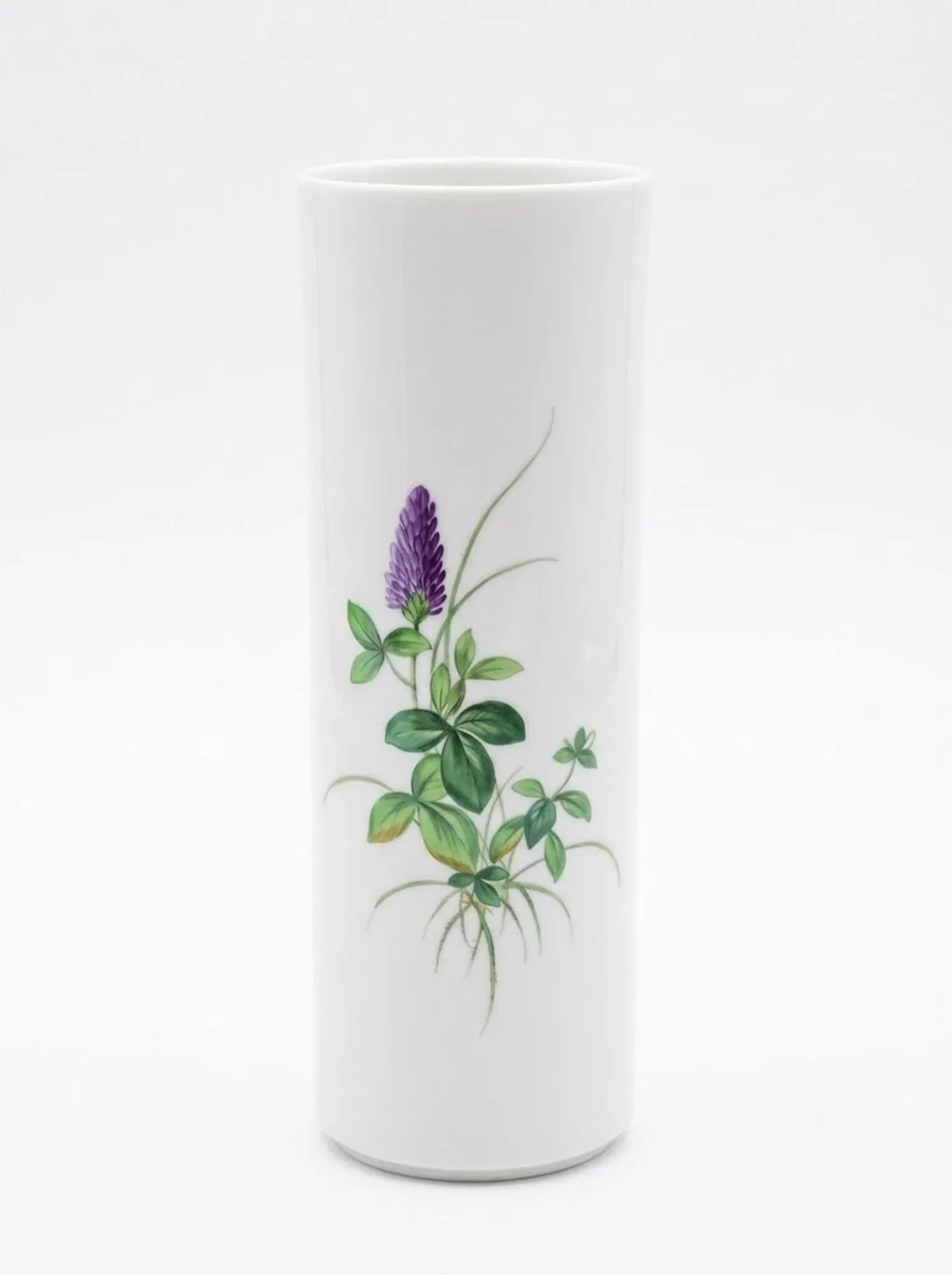 Cylindrical vase with wildflower decoration by Meissen, 1970s