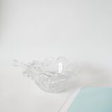 Large glass mortar with bubbles in the Biot style with a 1970s design pestle.