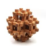 Japanese wooden puzzle sculpture by Sori Yanagi for Kumiki from the 1970s.