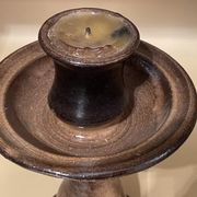 Terracotta candlestick by Jean Marais, Vallauris 1960