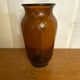Vintage henkel amber molded glass vase, 1960s, germany