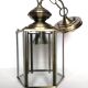 Lantern pendant light with beveled glasses