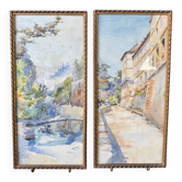 Pair of watercolours signed M.L, early 20th century, Provence