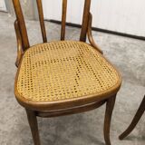 Pair of chairs bistrot Thonet Austria 1900 canning stamped