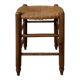 Straw seat wooden stool