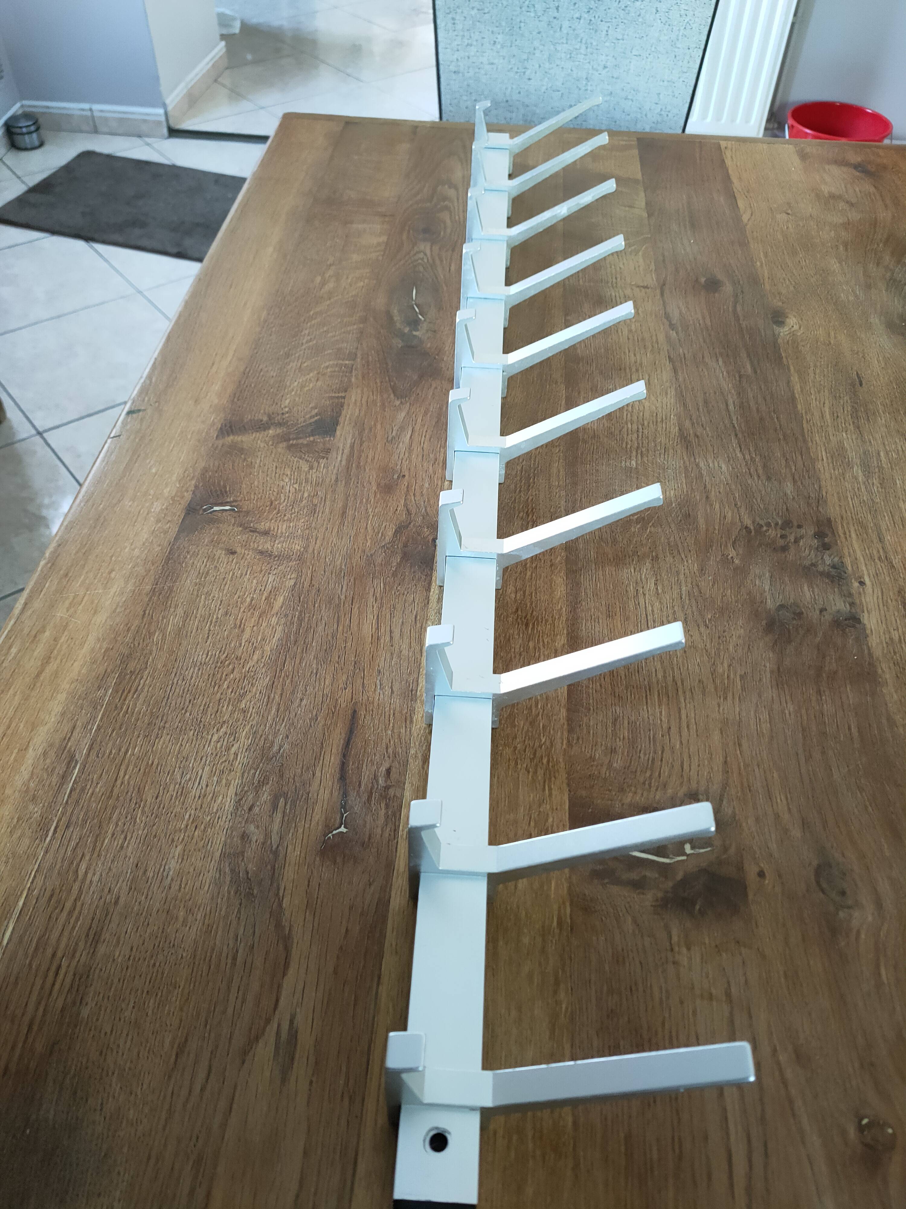 70s aluminum coat rack