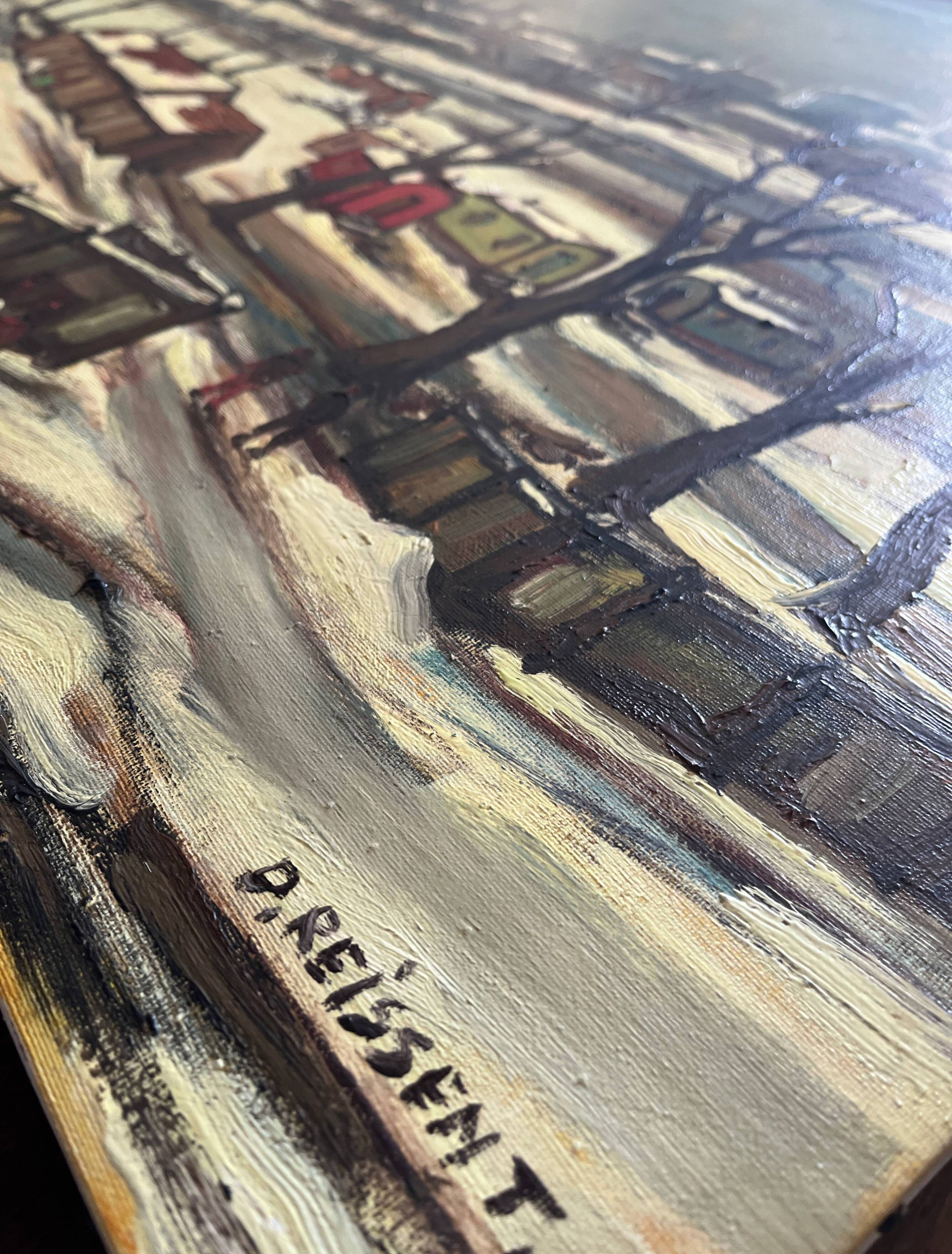 HST painting Denis Reissant "Outskirts of the city" Salon des Indépendants 1975