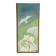Original Swedish Oil on Canvas – "Woman with Dove" by G.G., 1990 – vintage and framed – 35.5 × 16 cm (13.9" × 6.2")
