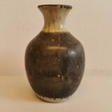 Danish designed vase in hares fur glaze from the 1960s.