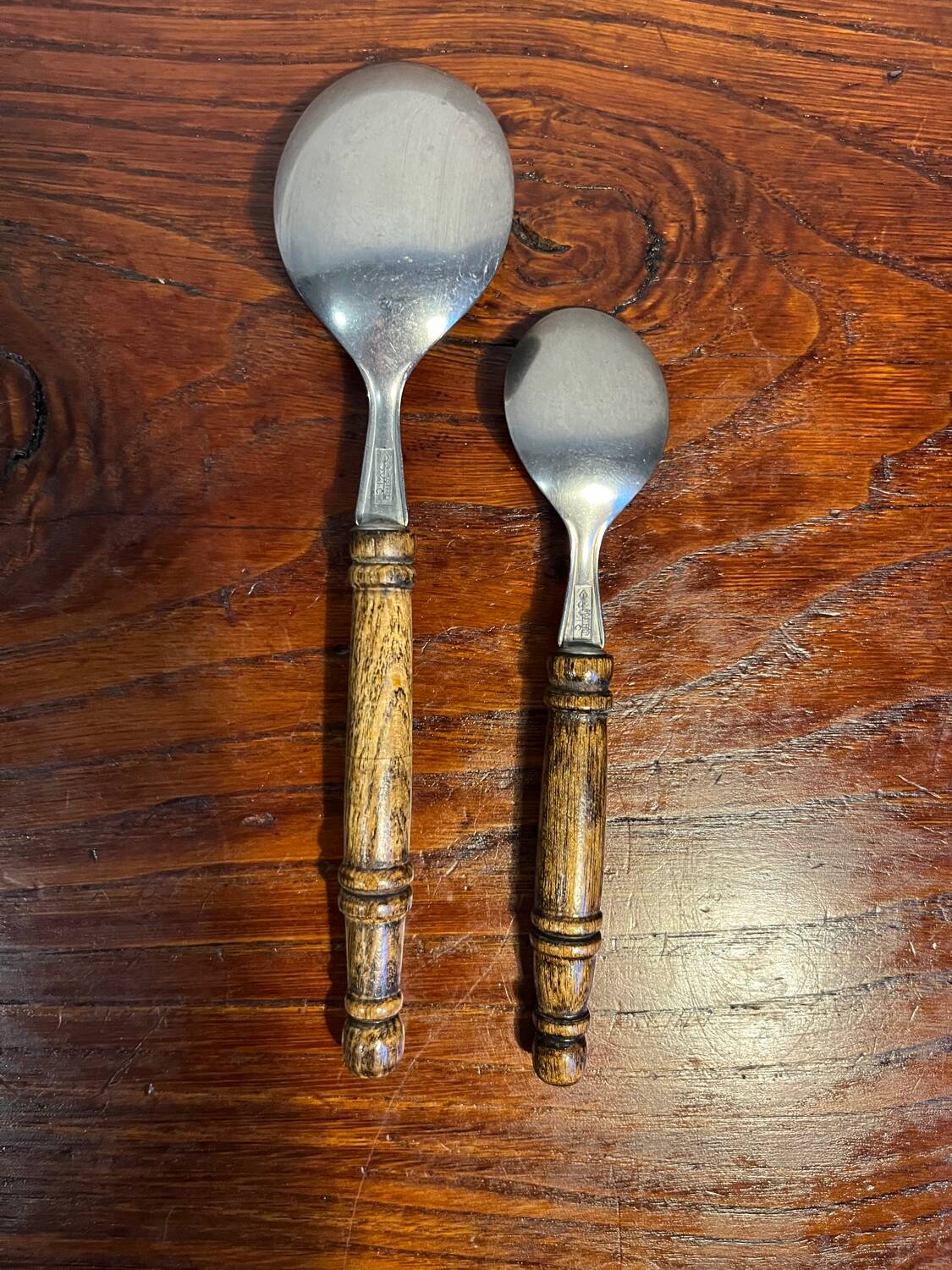 Set of wooden handle cutlery from the 80s Rosfrei