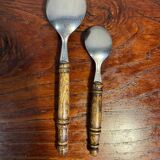 Set of wooden handle cutlery from the 80s Rosfrei