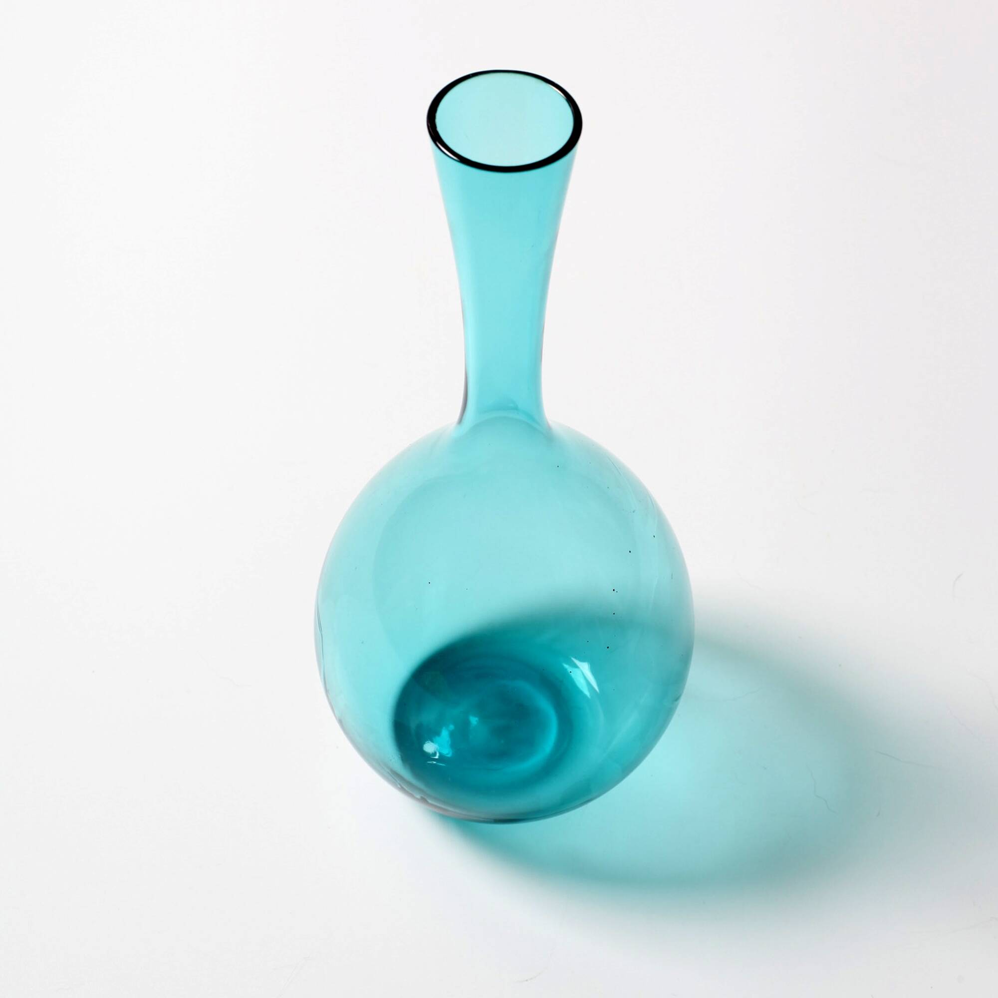 Vintage Mid-Century Light Blue Glass Vase by Arthur Persy / Sweden / 1950s