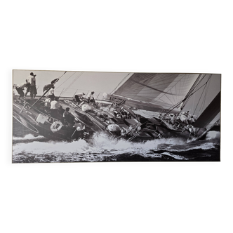 Screen print of a sailboat - large size 230 cm