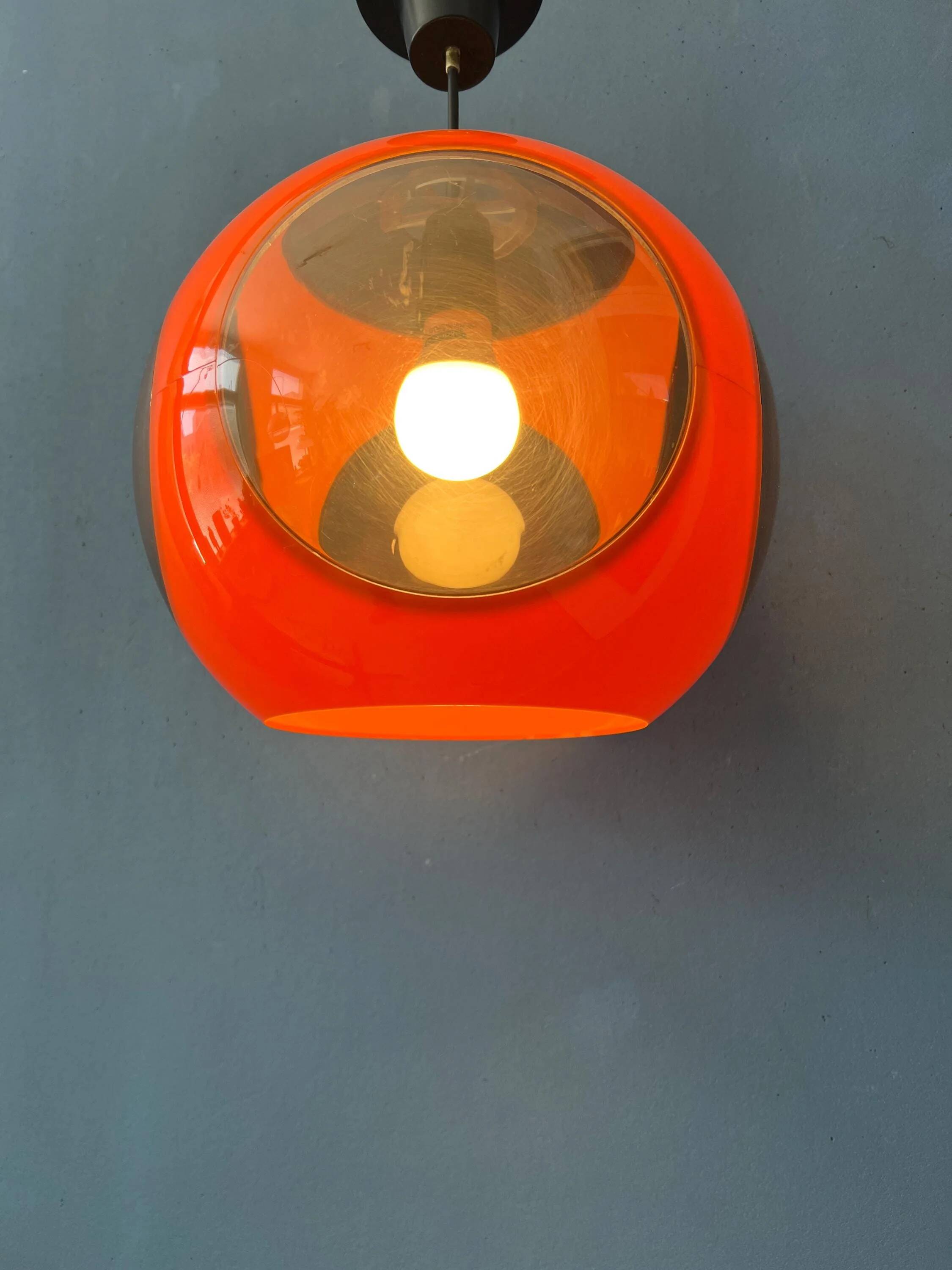 Vintage orange suspension "Bug Eye" Massive style Space Age