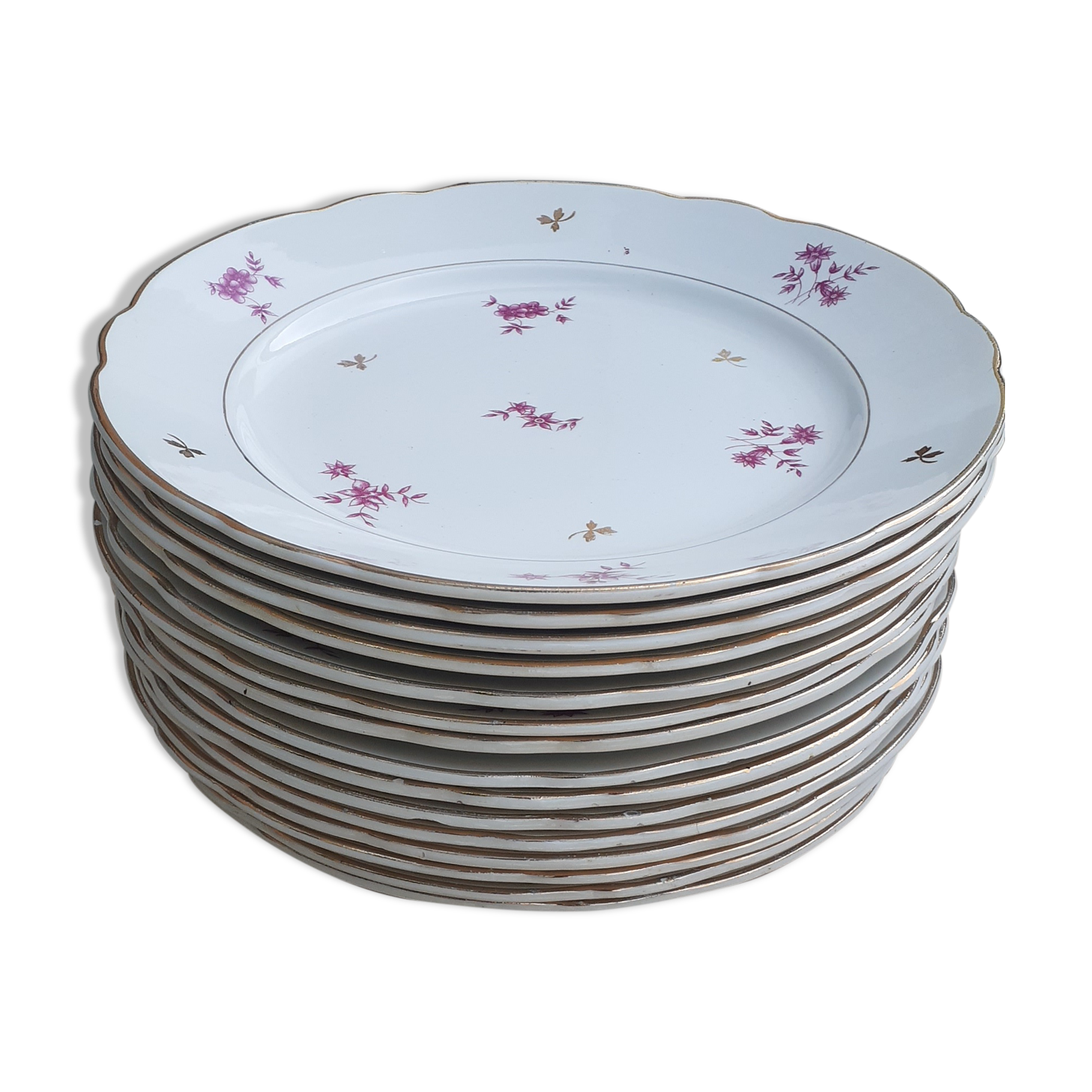 Plates sarreguemines digoin model aurore