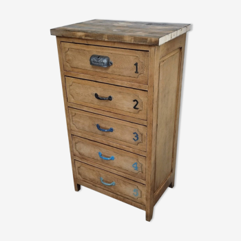 Large Vintage Chest of Drawers/Wood and Color Furniture