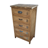 Grand Chiffonnier Vintage/ Meuble Bois et couleurs