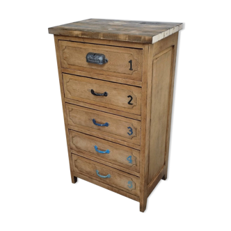 Grand Chiffonnier Vintage/ Meuble Bois et couleurs