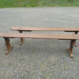 Paire de bancs en chêne
