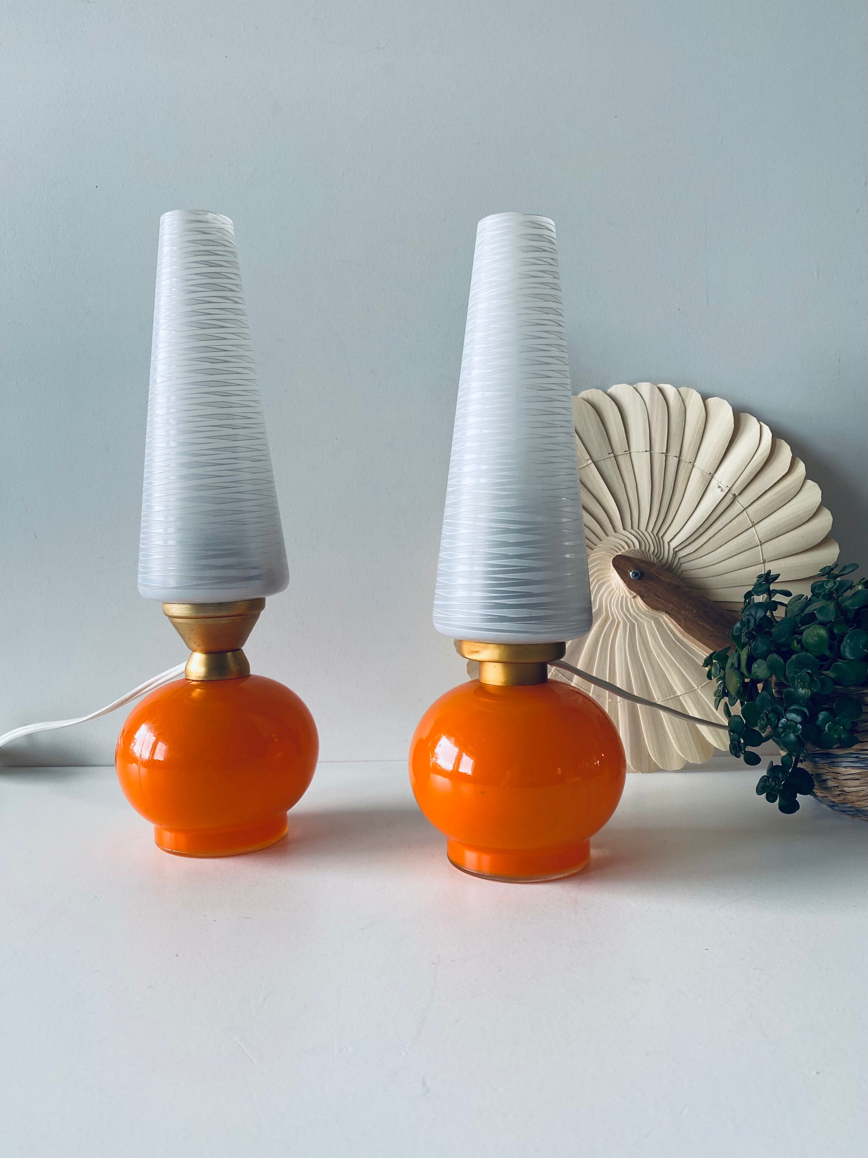 Paire de lampes de chevet vintage