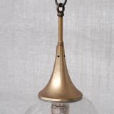 Suspension allemande en verre clair et en laiton