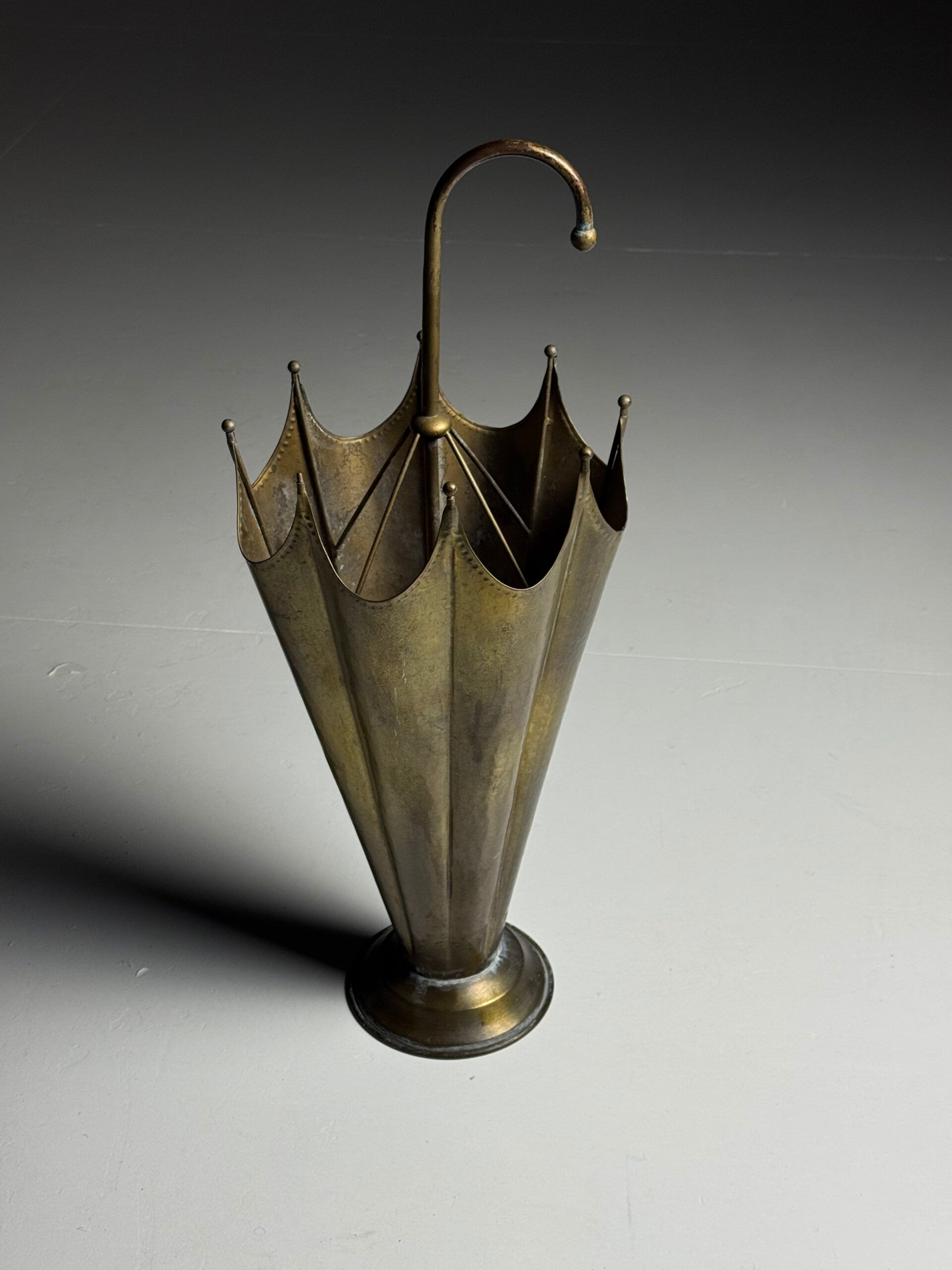 Vintage copper umbrella stand