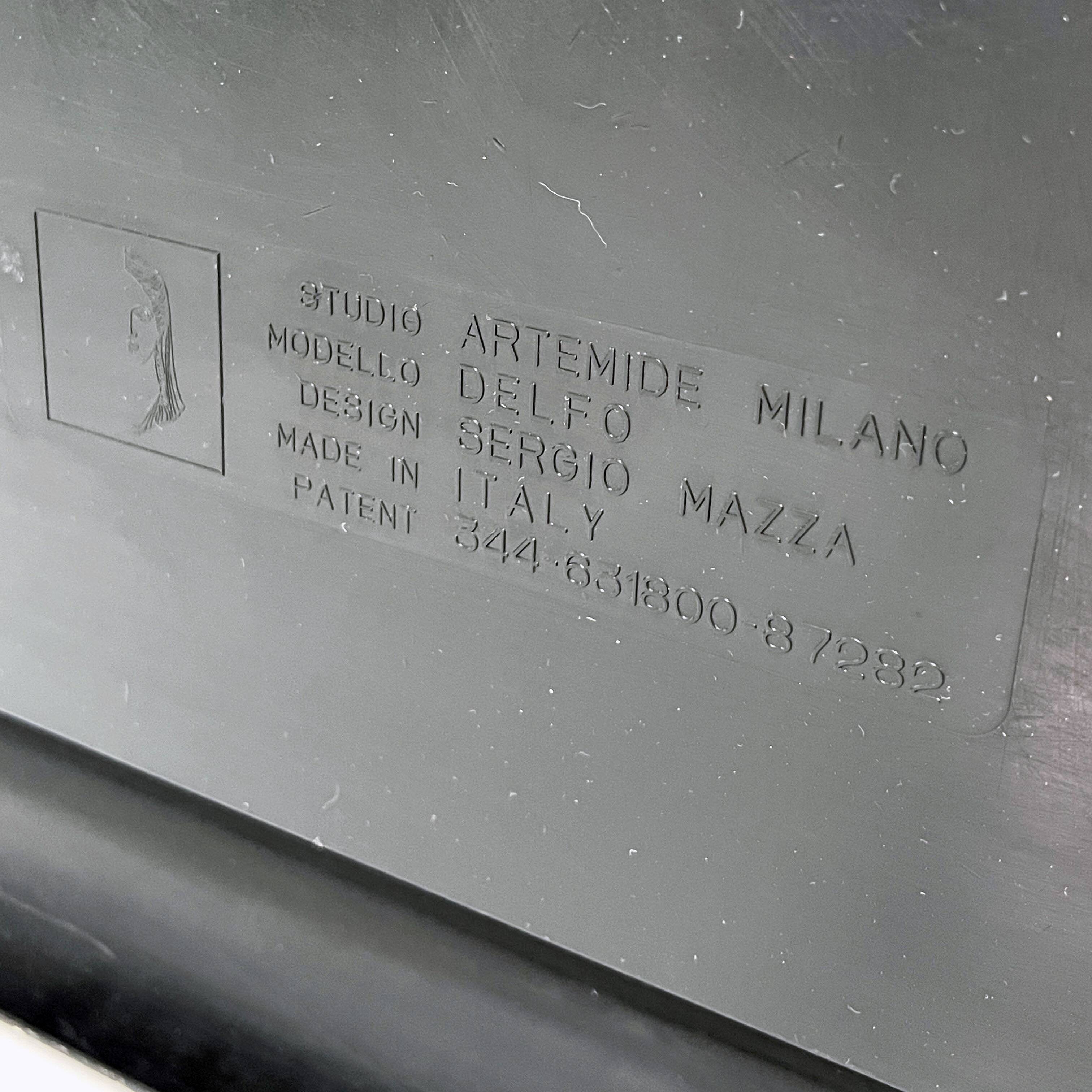 Miroir Delfo Noir par Sergio Mazza pour Artemide, 1960