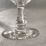 Lot 4 antique liquor glasses engraved with crystal blown