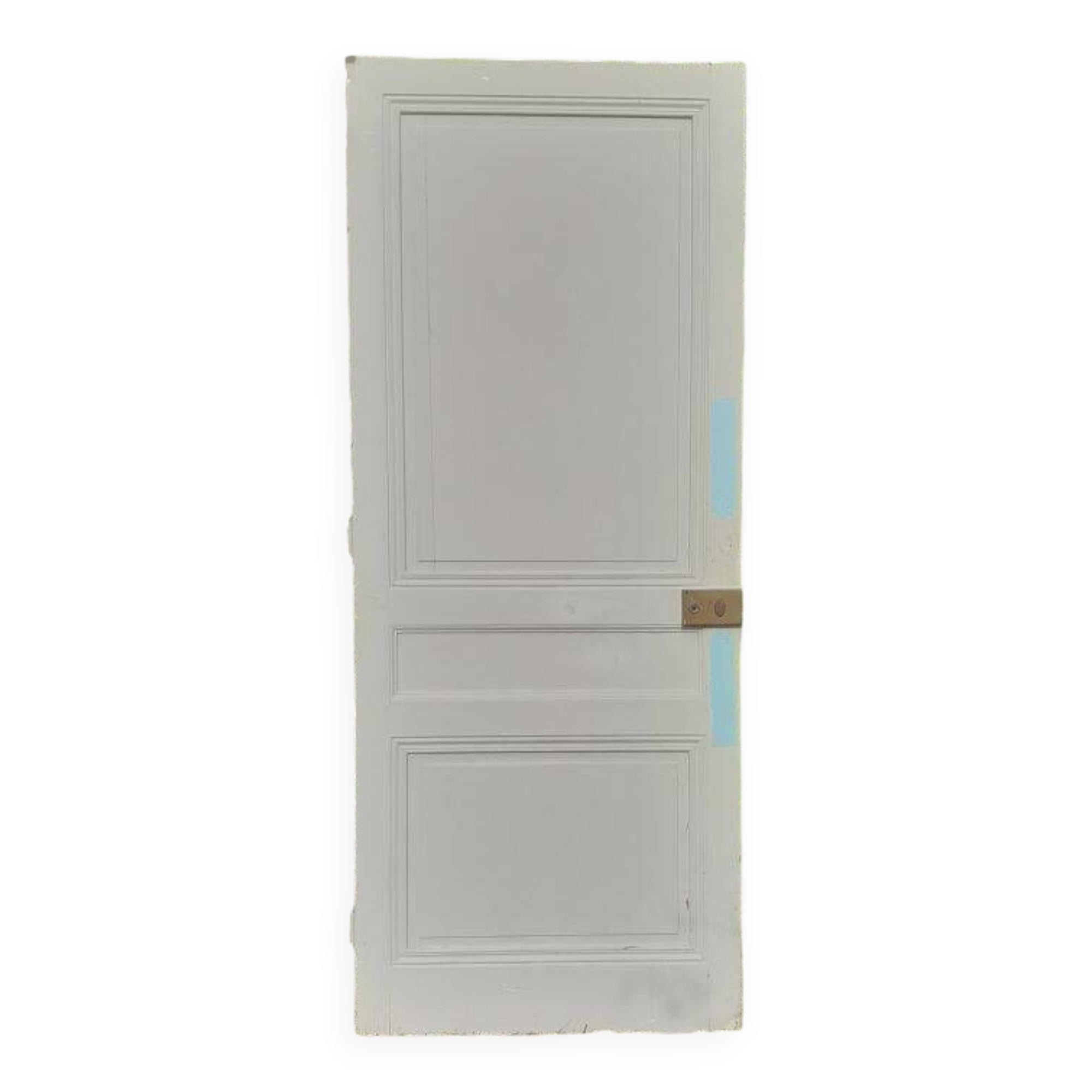 Communication door h221xL90cm old paneled, molded, interior