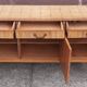 Console table in rattan and bamboo, (Attributed to Audoux-Minet)