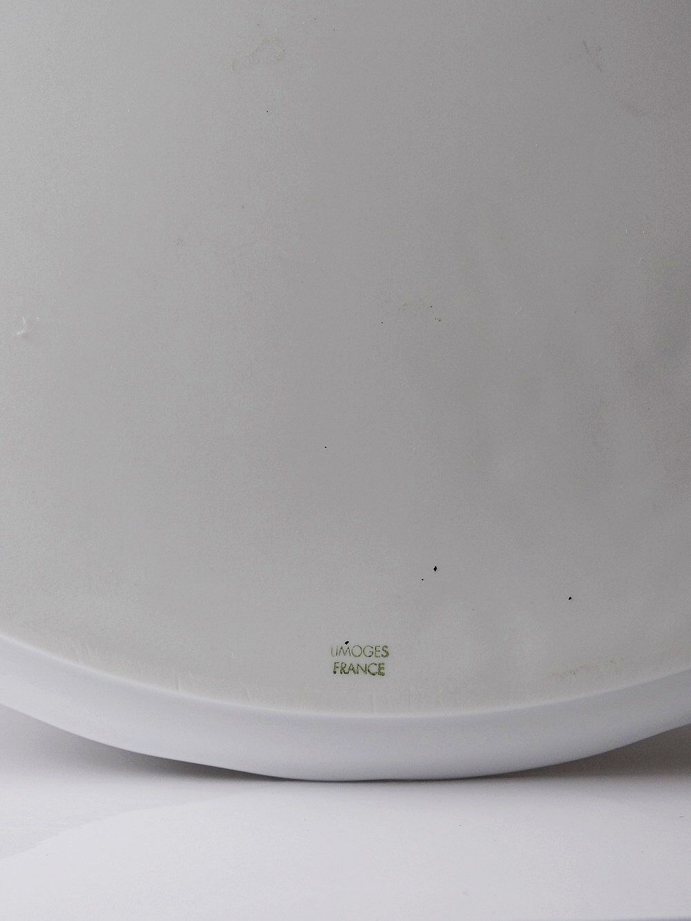 Vintage/antique large pie dish fine white Limoges porcelain.
