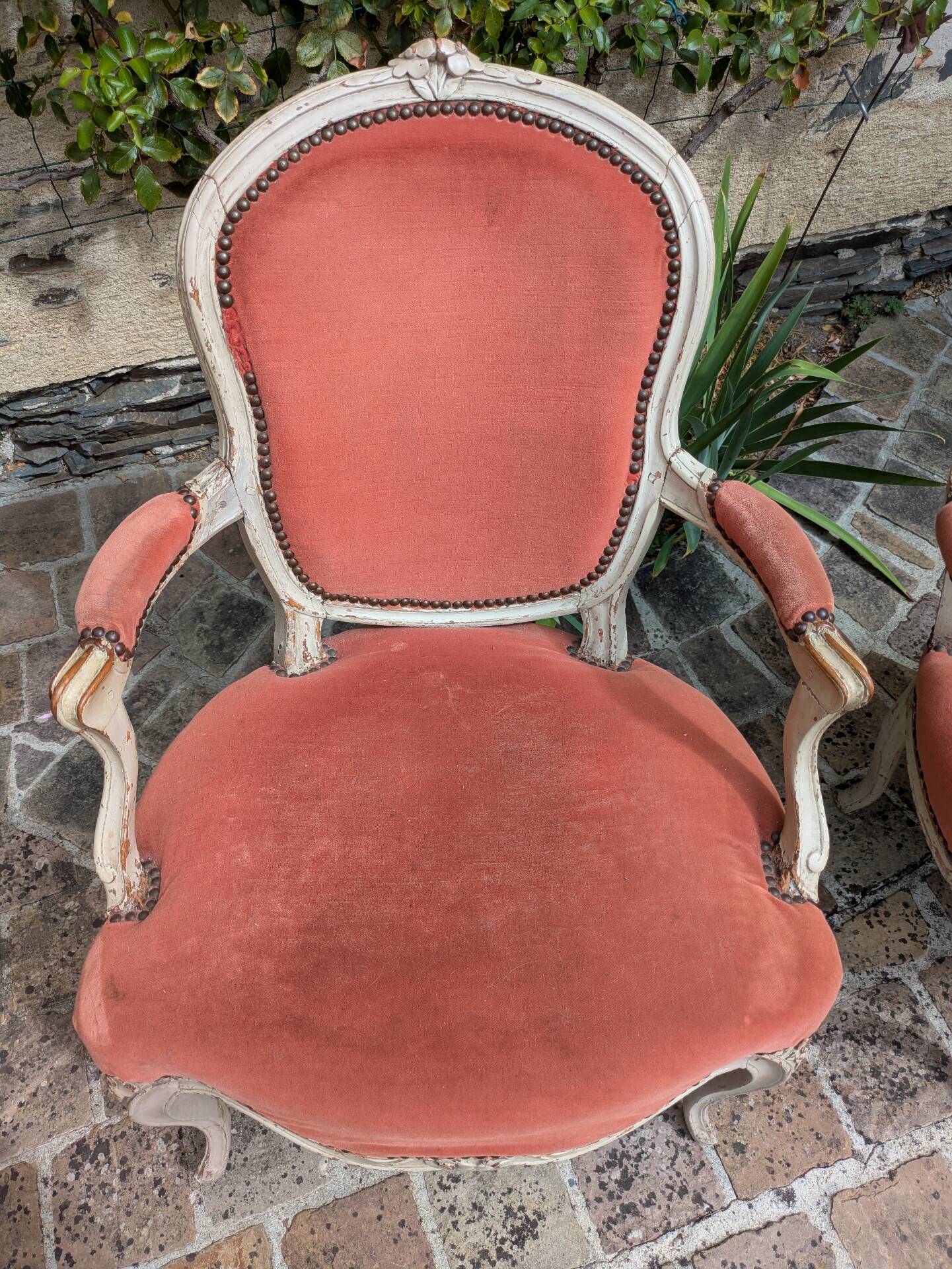 Paire de fauteuils d'époque Louis XV