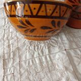 Pitcher and bowls of cider