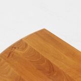 Vintage Danish round extendable dining table solid teak 1960s