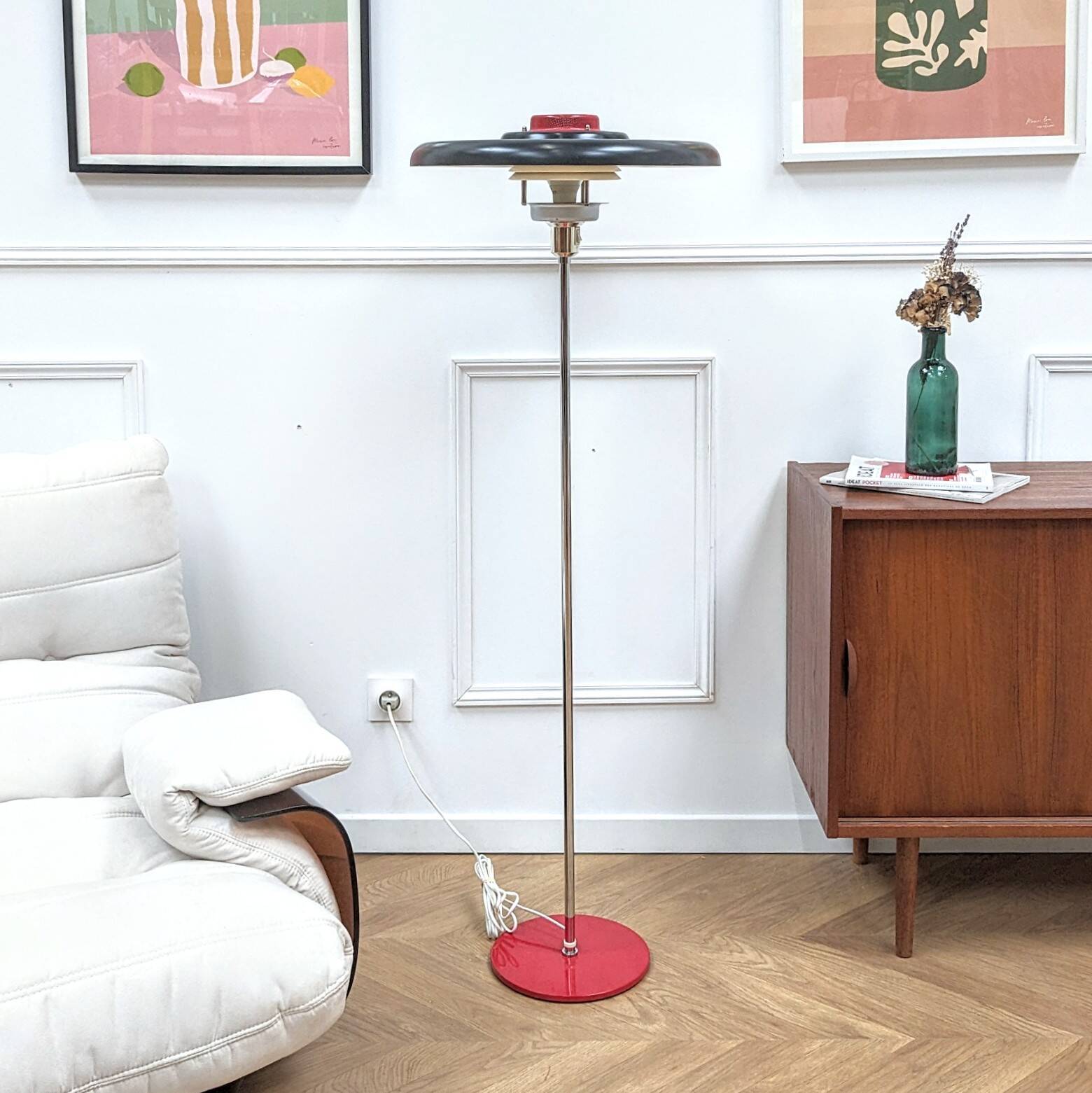 Industrial style floor lamp