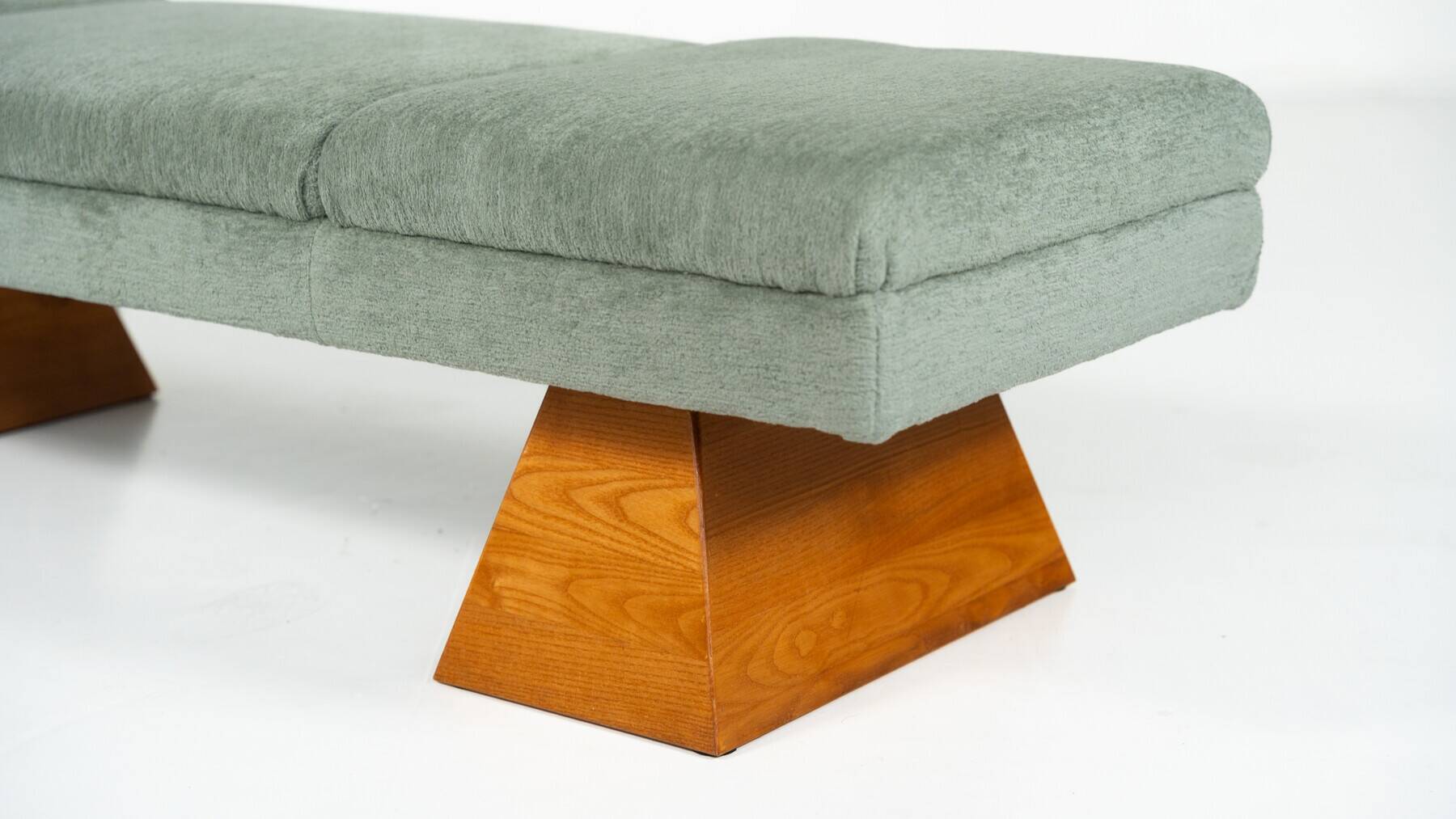 Contemporary Bench, Wood and Fabric, Italy