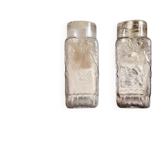 2 glass vases, 19th century.